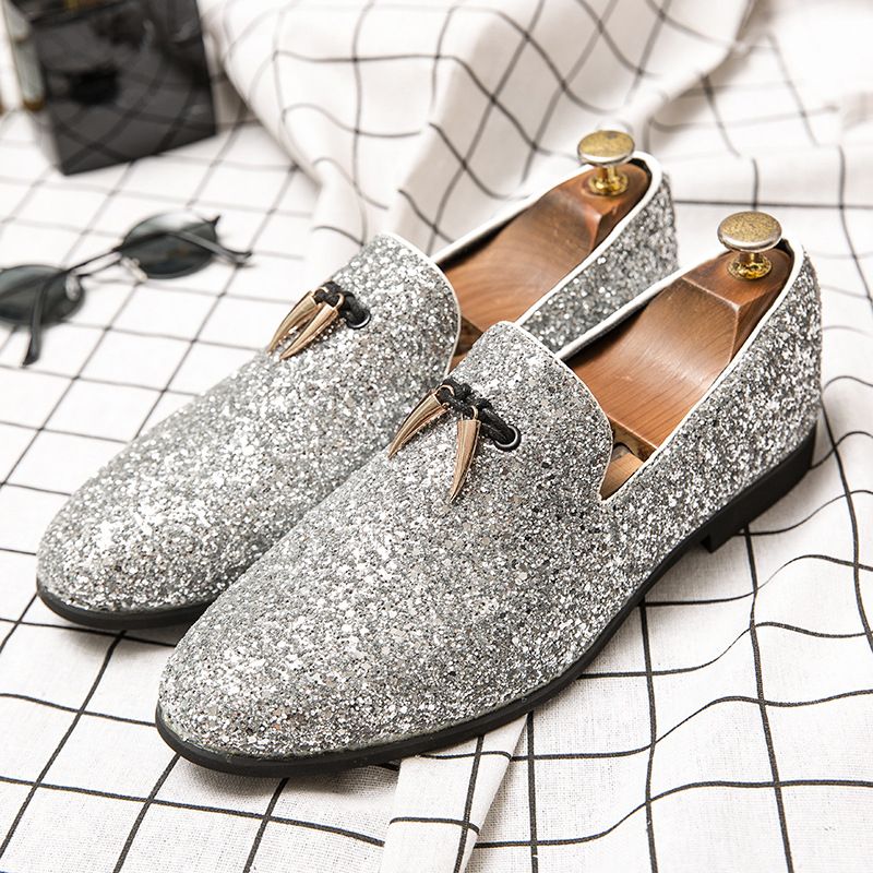 Glitero Men's Luxury Shoes - Silver