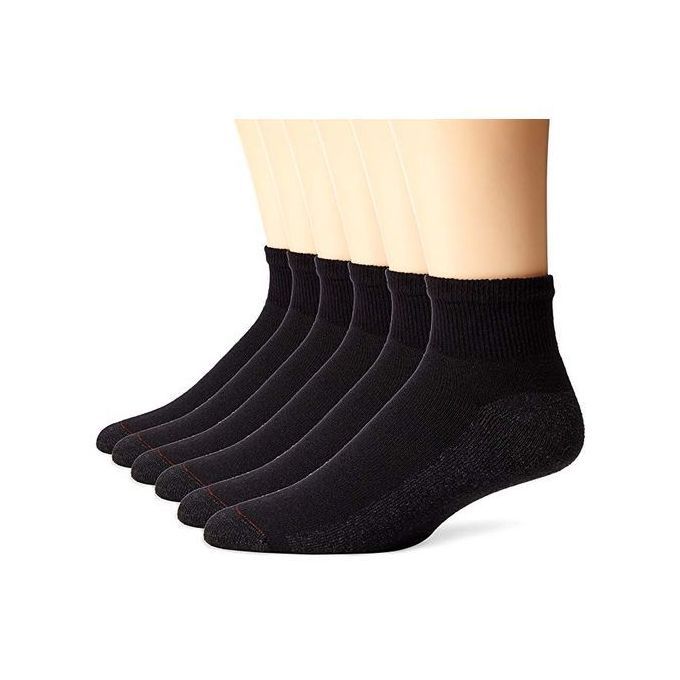 12 Pairs Unisex Ankle Socks (1 Dozen)-Black