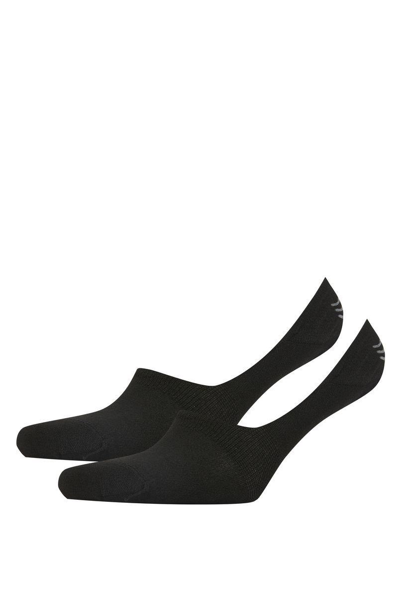 2 Piece Man Casual Low Cut Socks - Black