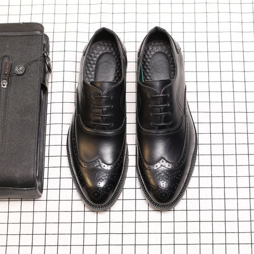 Men's Formal Business Casual Leather Shoes - Black
