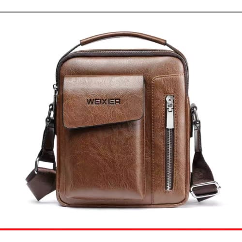 Trendy Men Classic Leather Cross Bag
