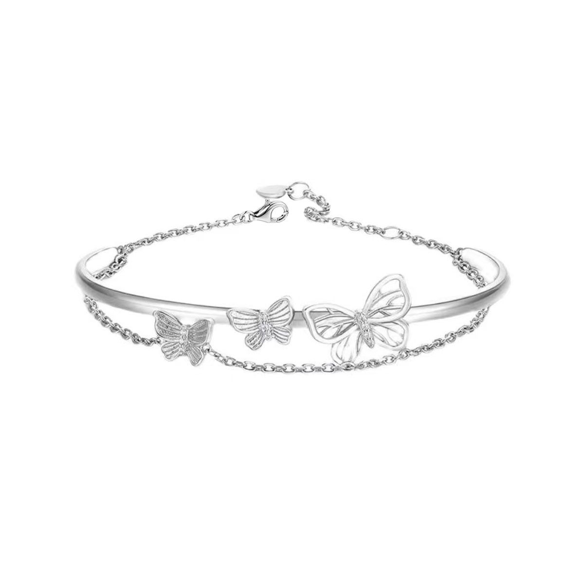 Exquisite Butterfly Chain Bracelet Shiny Zirconia Flower Star Moon Pendant Adjustable Bracelets Women Elegant Jewelry