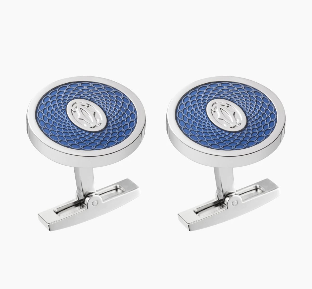 Men's Cute Blue Circle Cufflinks