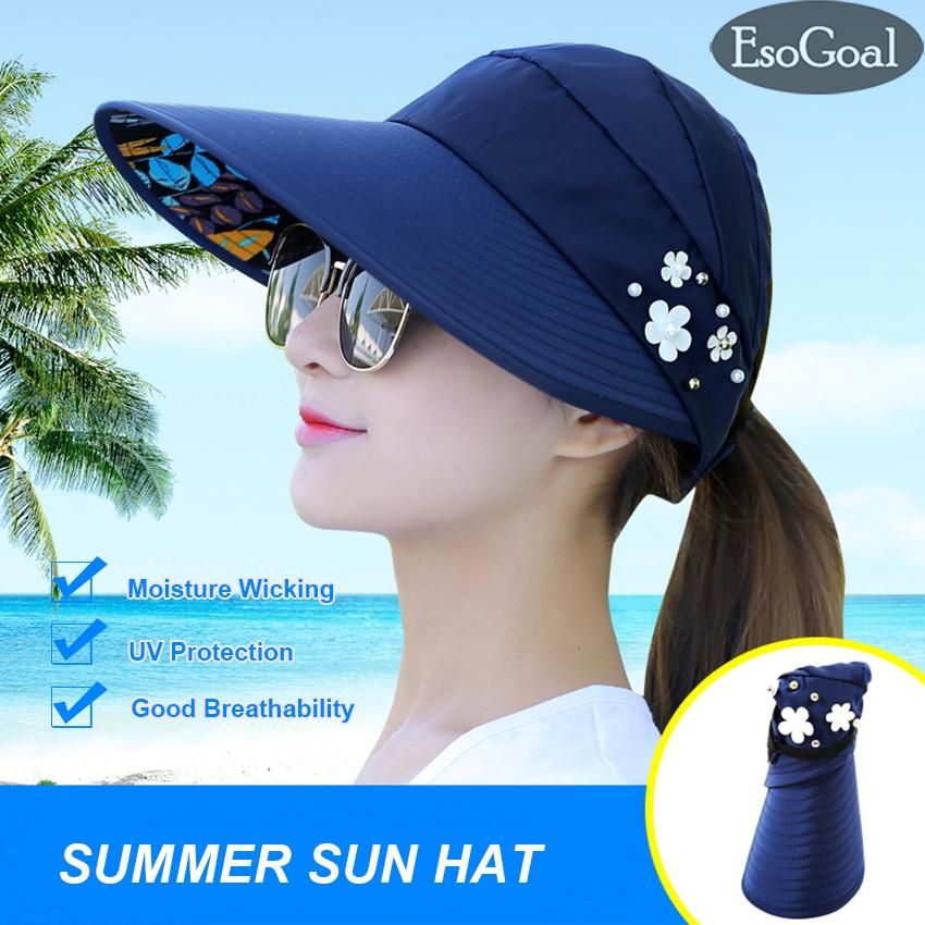 EsoGoal Women Foldable Summer Sun Hats  Anti Sun Protection