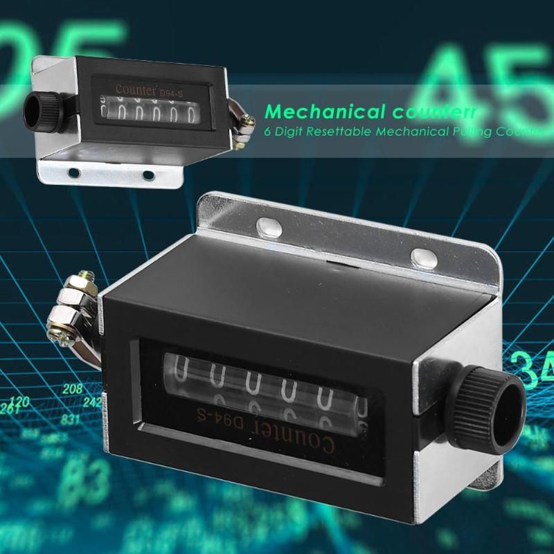 6 Digit Resettable Mechanical Pulling Counter D94-S