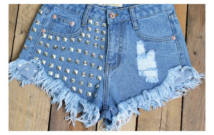2017 Hot Vogue Clothes Women Rivet Shorts Loose Casual