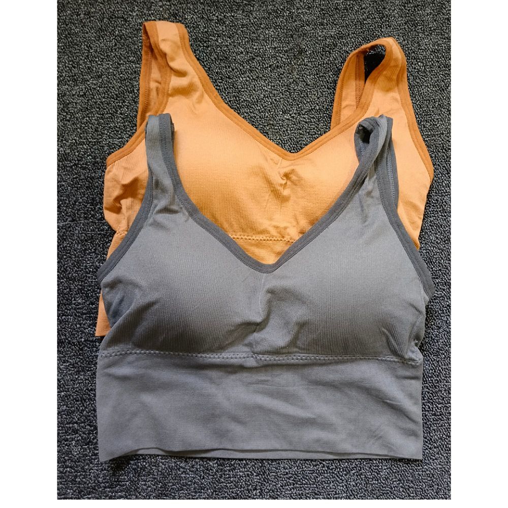 2 Pieces Seamless Padded Sports Bra