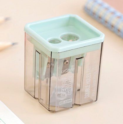 Sharpener  Aesthetic School Supplies Fonte Cute Stationery Sharpener For Makeup Pencil Cute Stuff Papeleria Stationary Gift Green