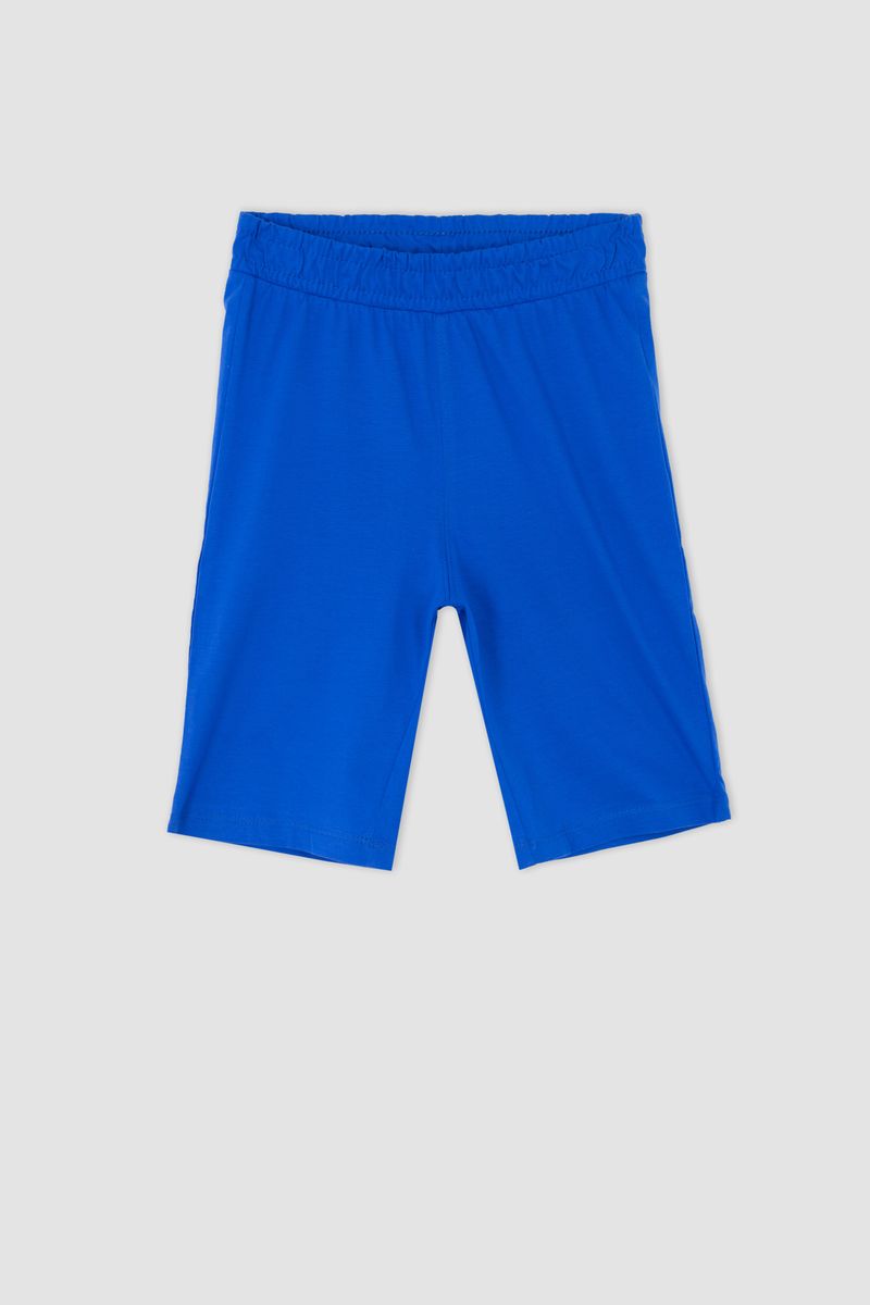 Boy Knitted Regular Fit Bermuda -Blue