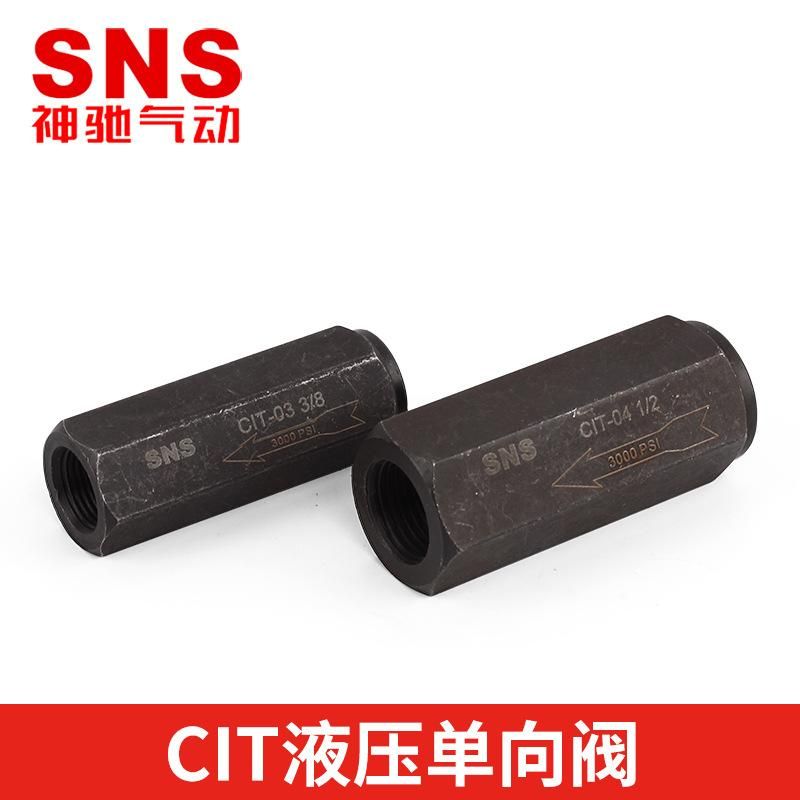 Sns Shenchi Pneumatic Cit Hydraulic One-Way Valve Tubular Check Valve Straight-through Check Valve