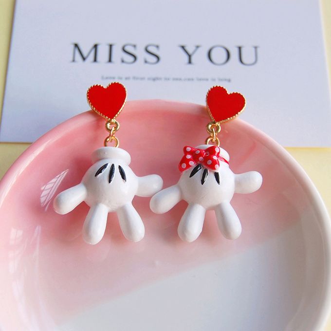 Cute Niche Three-dimensional Mickey Palm Asymmetrical