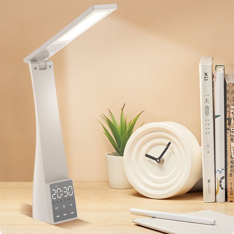 Student Reading LED Table Lamp With Alarm Clock Bluetooth