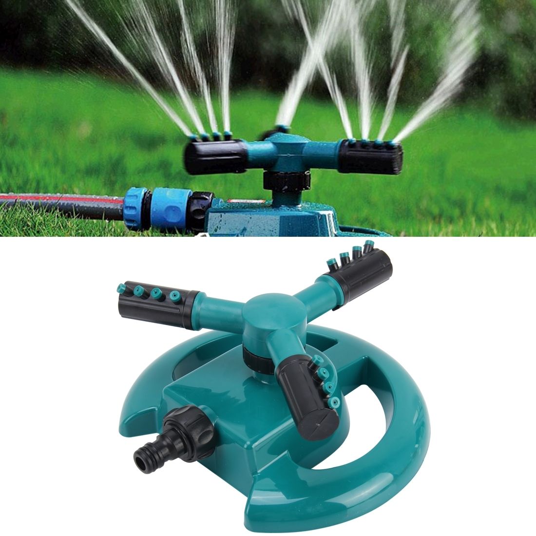 Garden 360 Degree Rotary Automatic Sprinkler Lawn Watering Nozzle Irrigation Nozzle