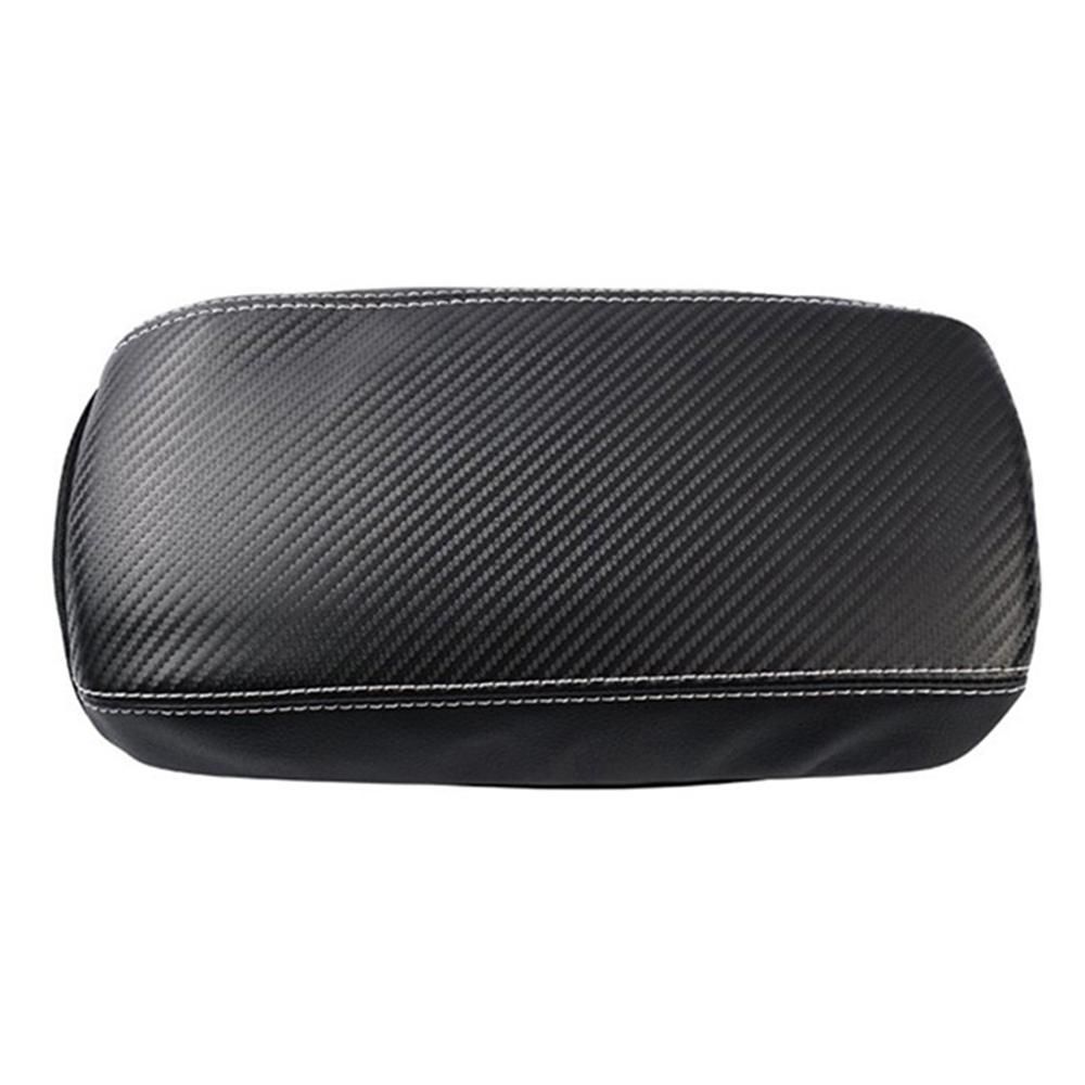 Car Carbon Fiber Center Console Lid Armrest Box Leather