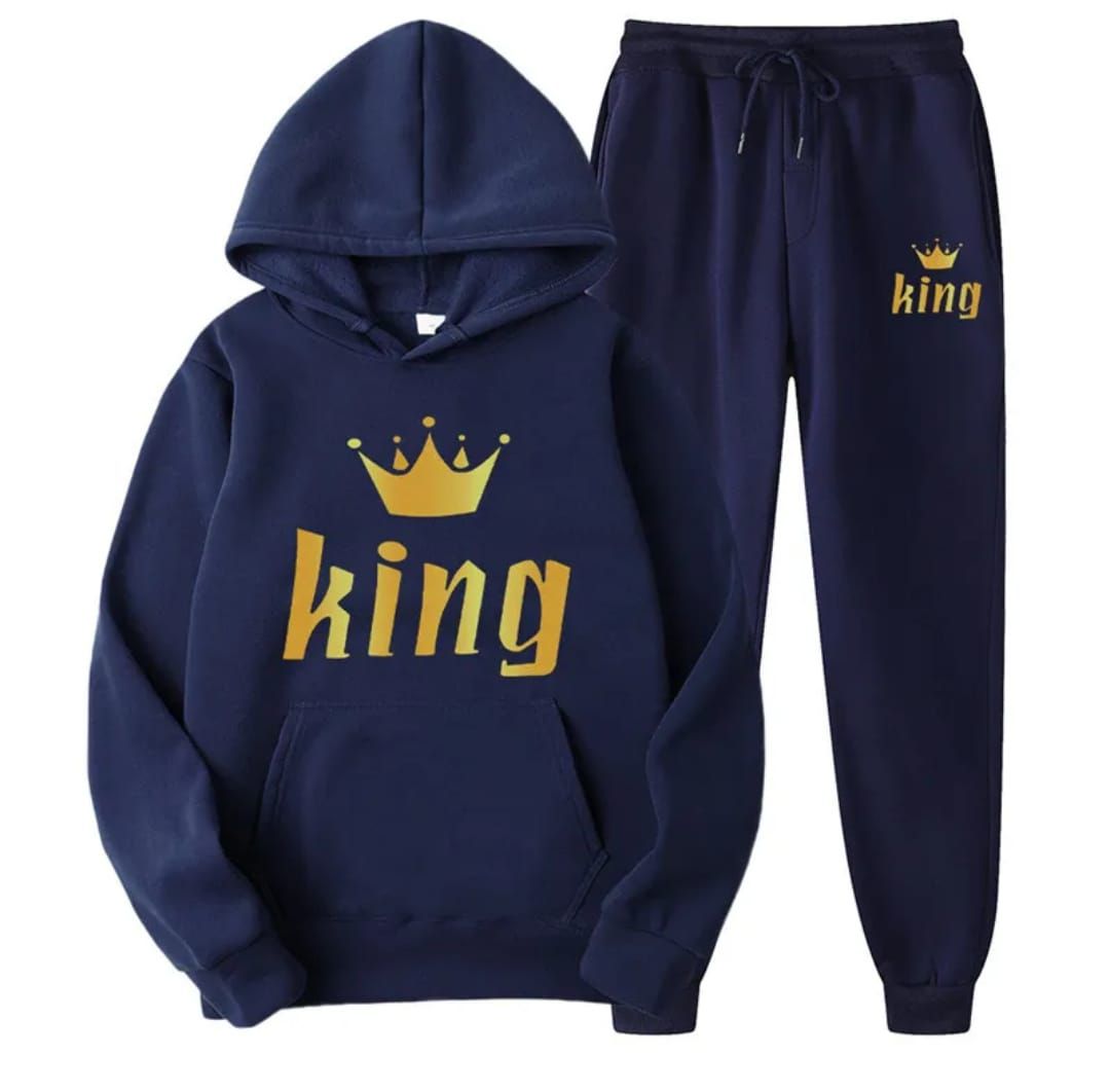 Well Tailored King Graphic Up & Down Track Suit - Blue