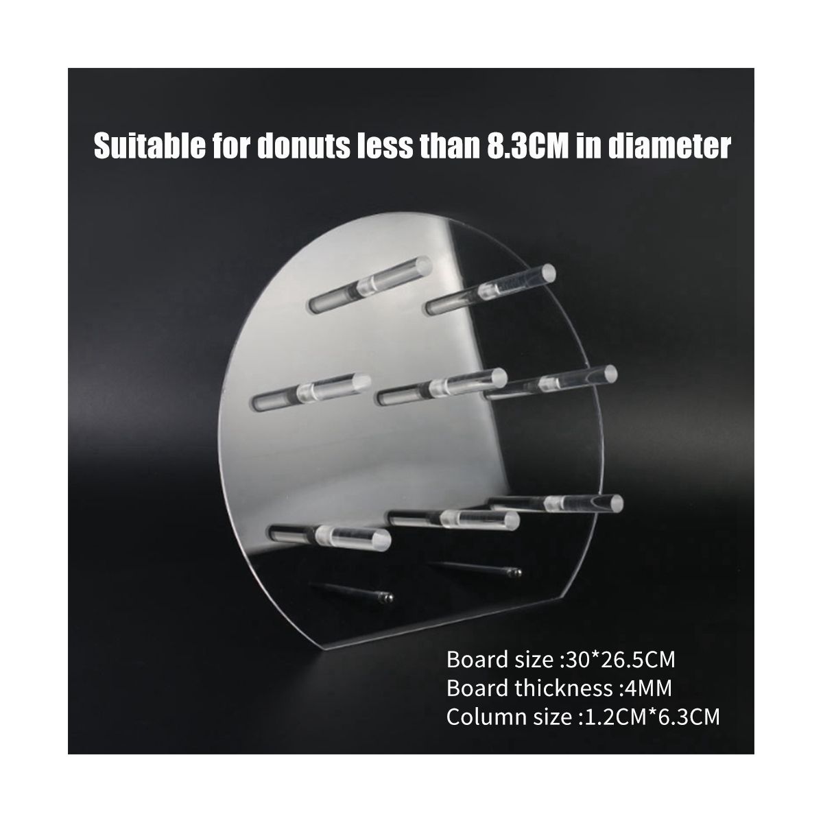 2-Pack Acrylic Donut Display Wall Stand for Party A Donut