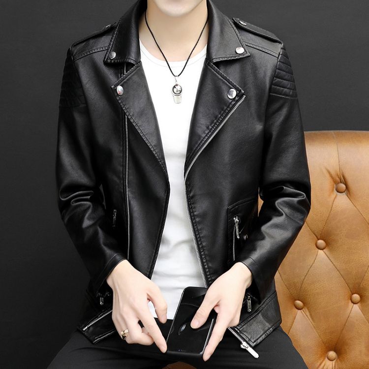 New Men's Jacket Casual Leather