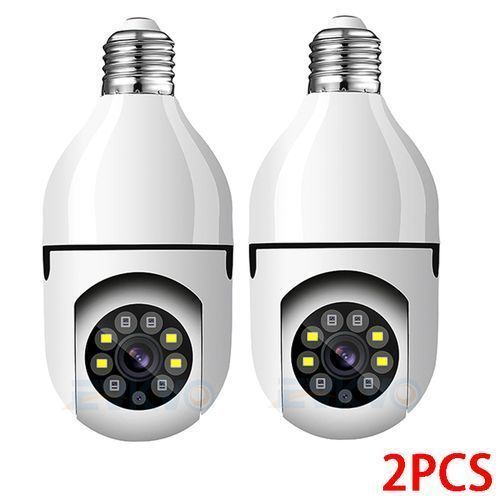 3MP PTZ Wifi IP Mini Camera E27 Bulb Security Surveillance Smart Home Monitoring CCTV LED IR Light