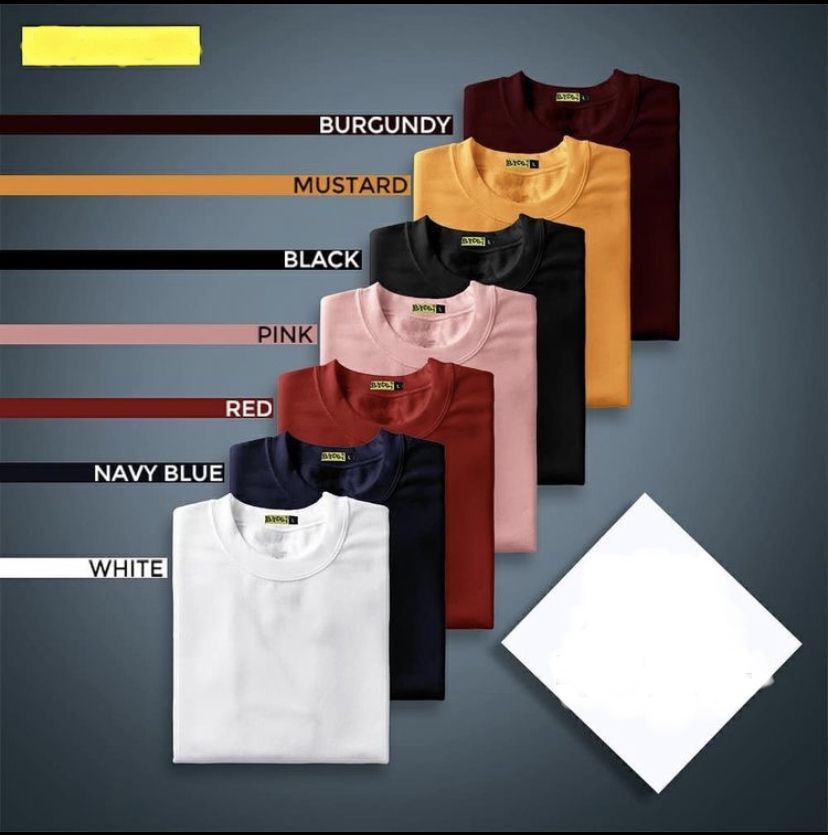 7 SET LUXURY UNISEX ROUND NECK POLO TSHIRT