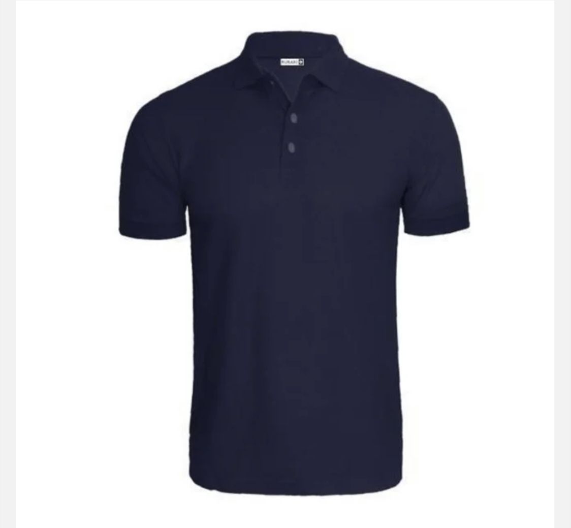 Men's Navy Blue   Classy Boss Men Polo Shirt Button And Collar