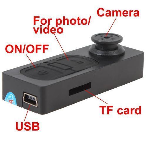 Wearable Mini Hidden Button Shirt Spy Camera