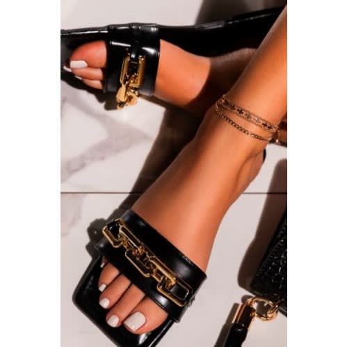 Chain Flat Slippers