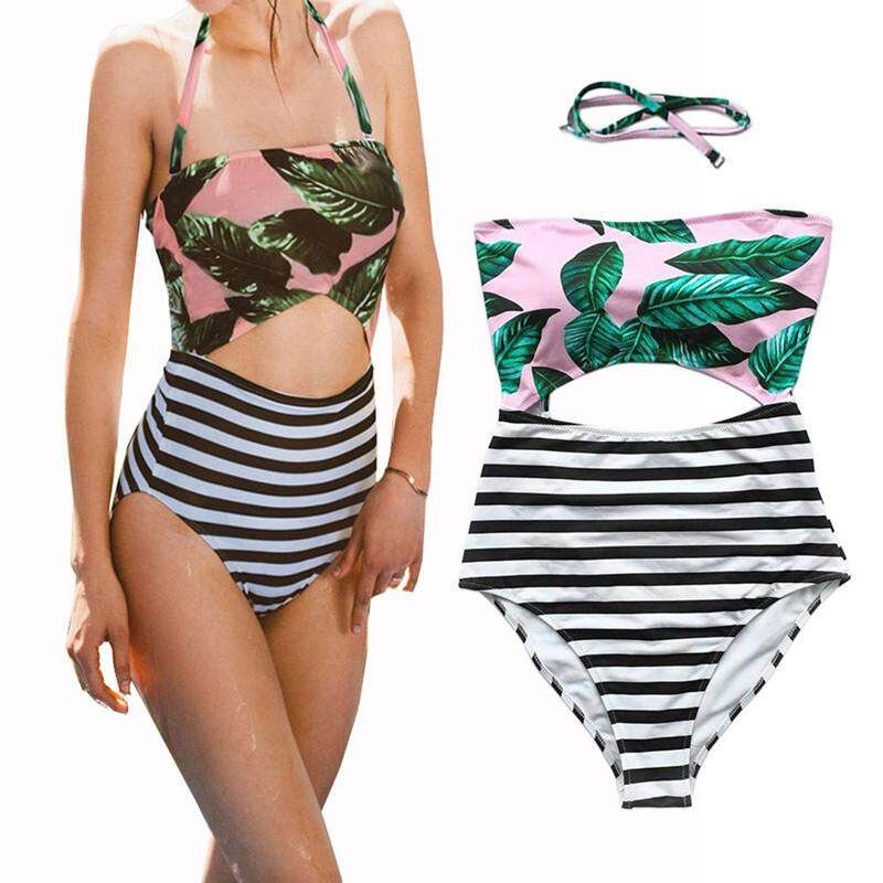 Women One Piece Swimwear Swimsuit Monokini Push Up Padded Bikini Bathing Beach S-XL L