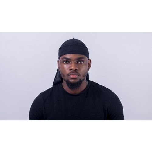 Plain Black Titan Silk Durag