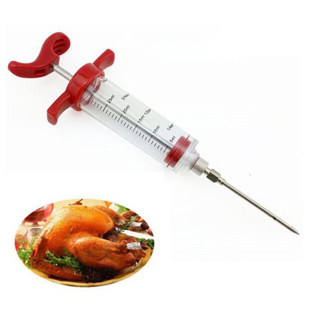 Meat Injector Syringe Marinade Turkey Seasoning Injector Syringe With Scales
