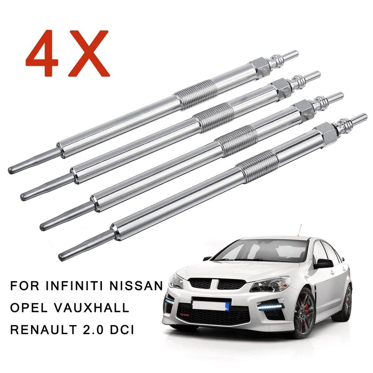 4Pcs Heater Glow Plugs For Infiniti Nissan Opel Vauxhall 2.0 DCI