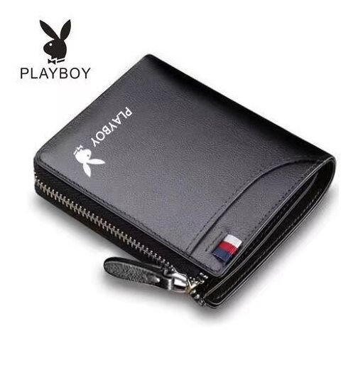 High-quality Men Short Wallets Card Holder Pu Leather Zipper