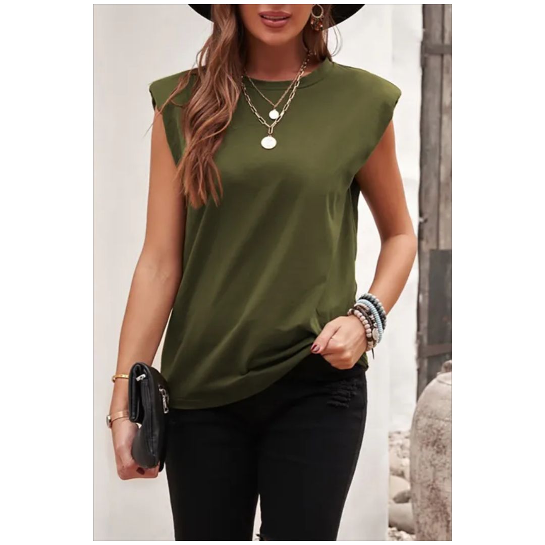Mfed Green Padded Muscle Tank Top