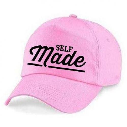 Self Made Unisex Face Cap - Baby Pink