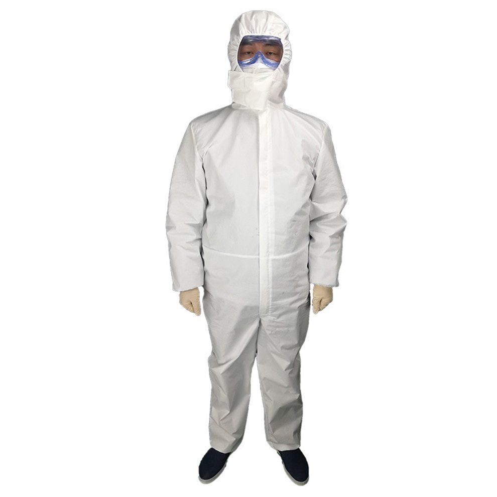 Disposable Non-woven Surgical Gown Breathable Apron Elastic Dust Proof  Overalls Fabric Material Made Non Woven  1pcs