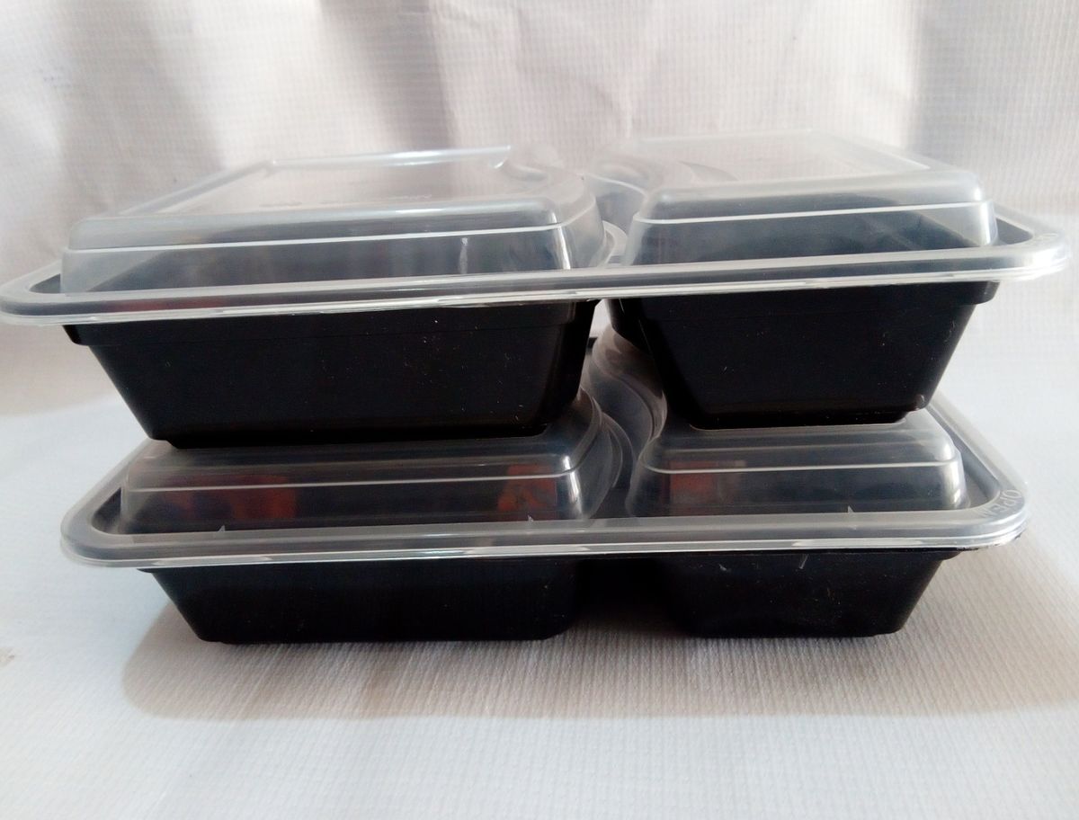 Disposable Takeaway Plates With Cover And Spoon- 50 Pieces