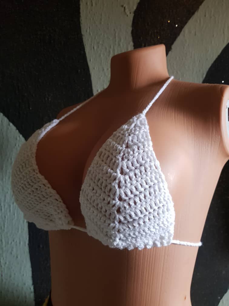 Crochet Bikini Bra Top Sexy Bra Handmade