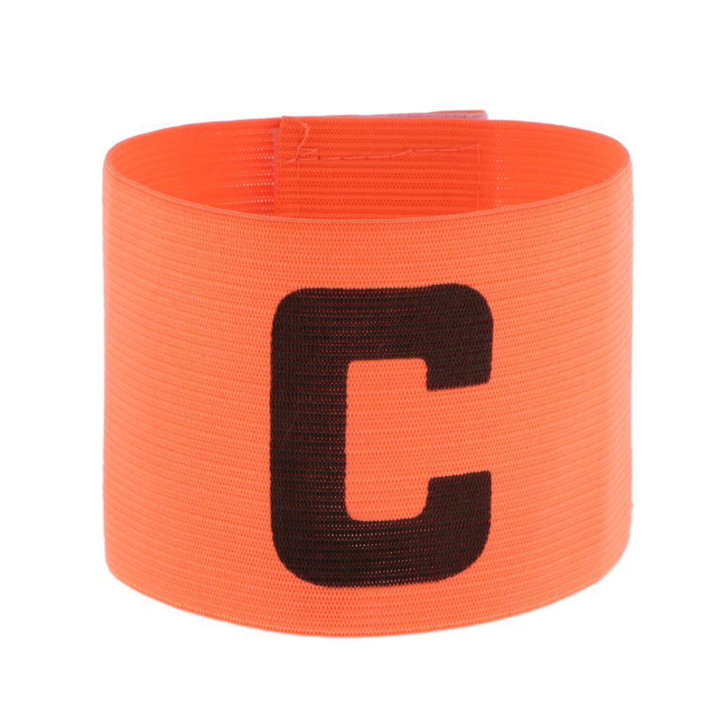 Captain Armband Football Soccer Sports Adjustable Arm Bands Orange