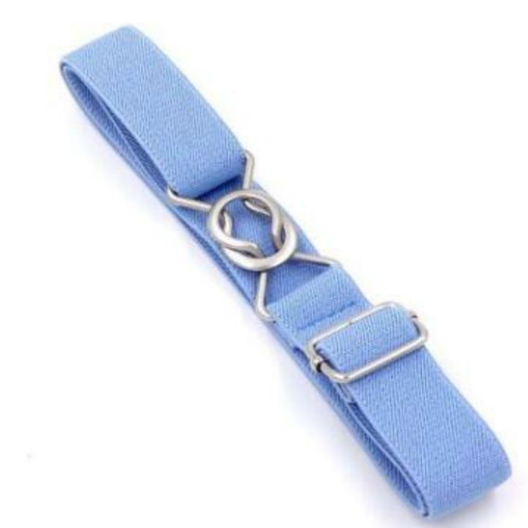 Candy-colored 8-Character Clasp Elastic Braided Belt For Children(Sky Blue)