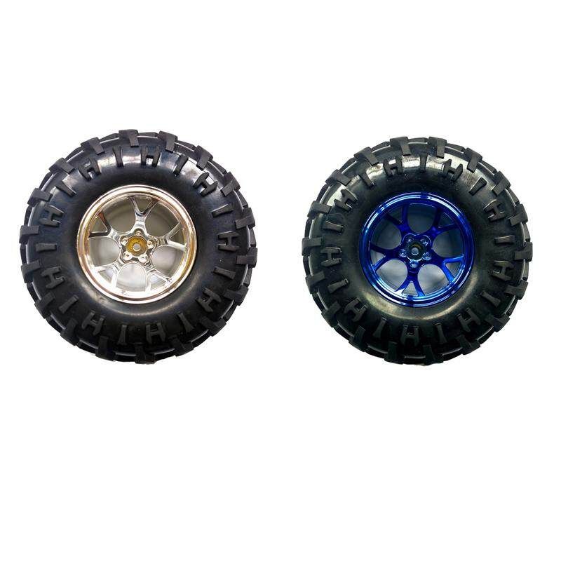 Smart Robot Car Accessories 130mm Diameter Blue/Silver Rubber Wheel Suit M4 Coupling Silver Silver (silver)