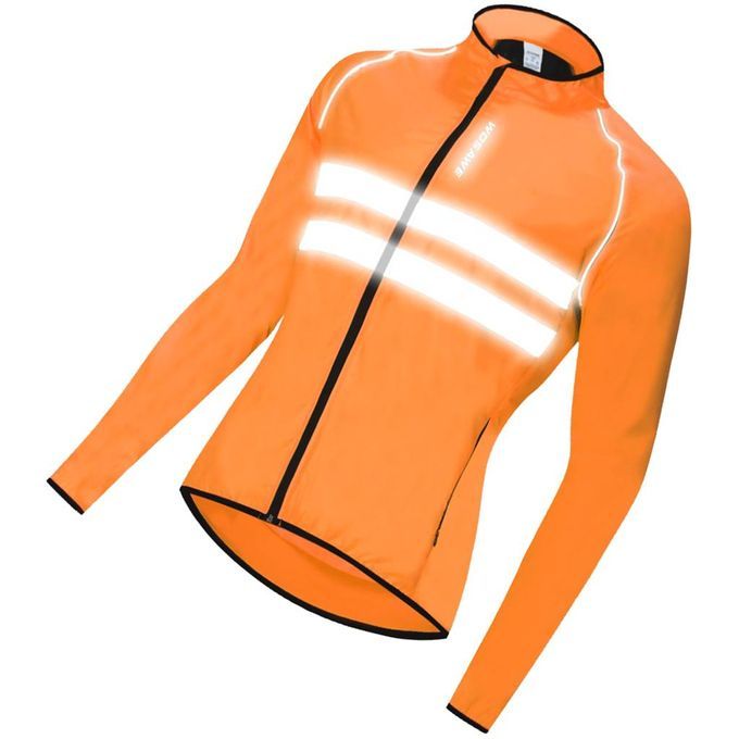 Cycling Jersey Tops Ong Sleeve Reflective Road Bike Bicycle Jacket L