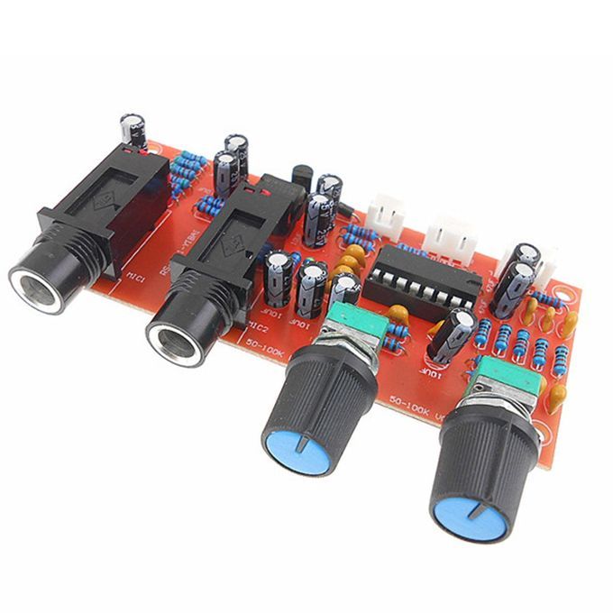 PT2399 NE5532 Mi Rophone Amplifier Board Preamplifier Reverberation Panel-red & Black