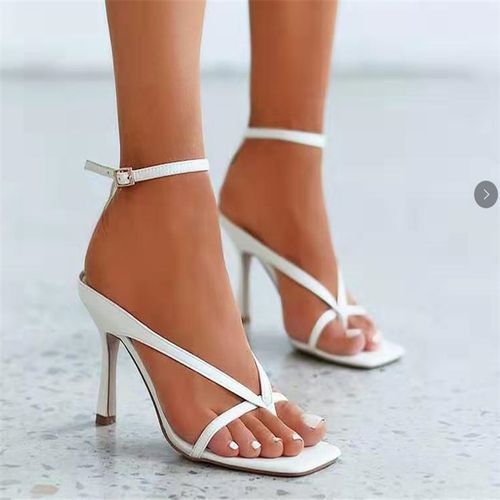 Platform Open High Heel - White