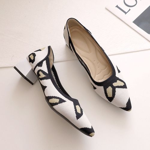 Women's Low-heeled Shoes FashionThick-heeled Shoes
