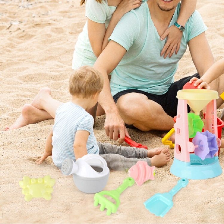 6 In 1 Summer Children Beach Play Sand Toys Sandglass Toy Set Sandglass Set