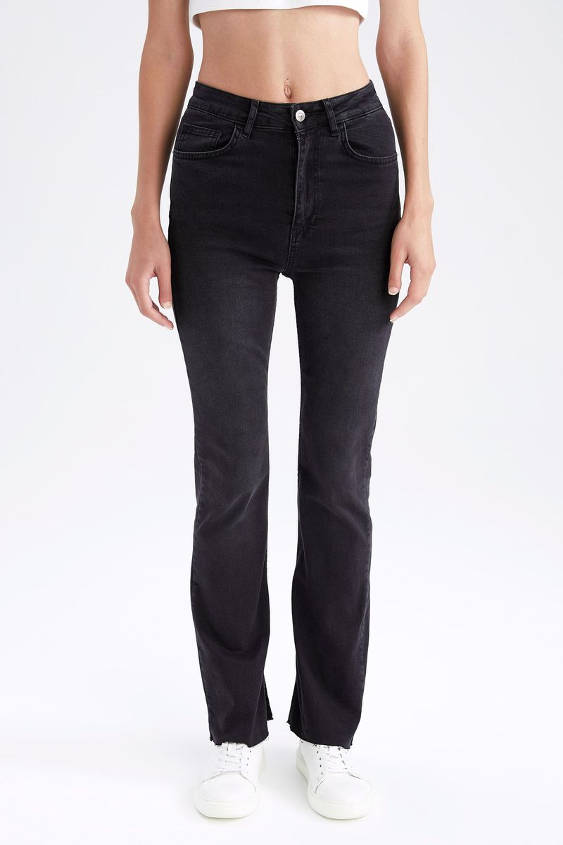 Woman Young Denim Trousers - Black