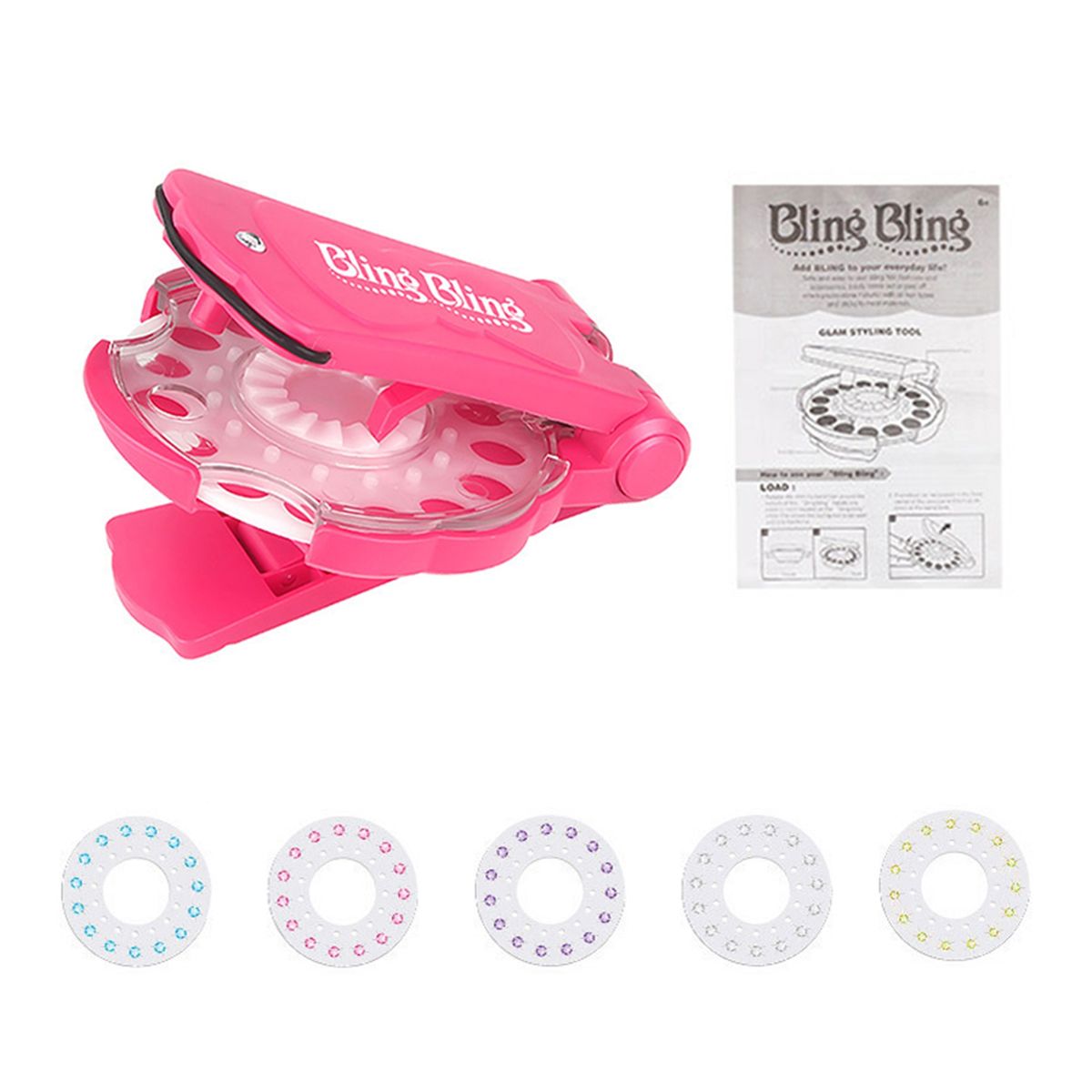 1 Set Rhinestone Sticker Makeup Toy Stapler Fashion Hair