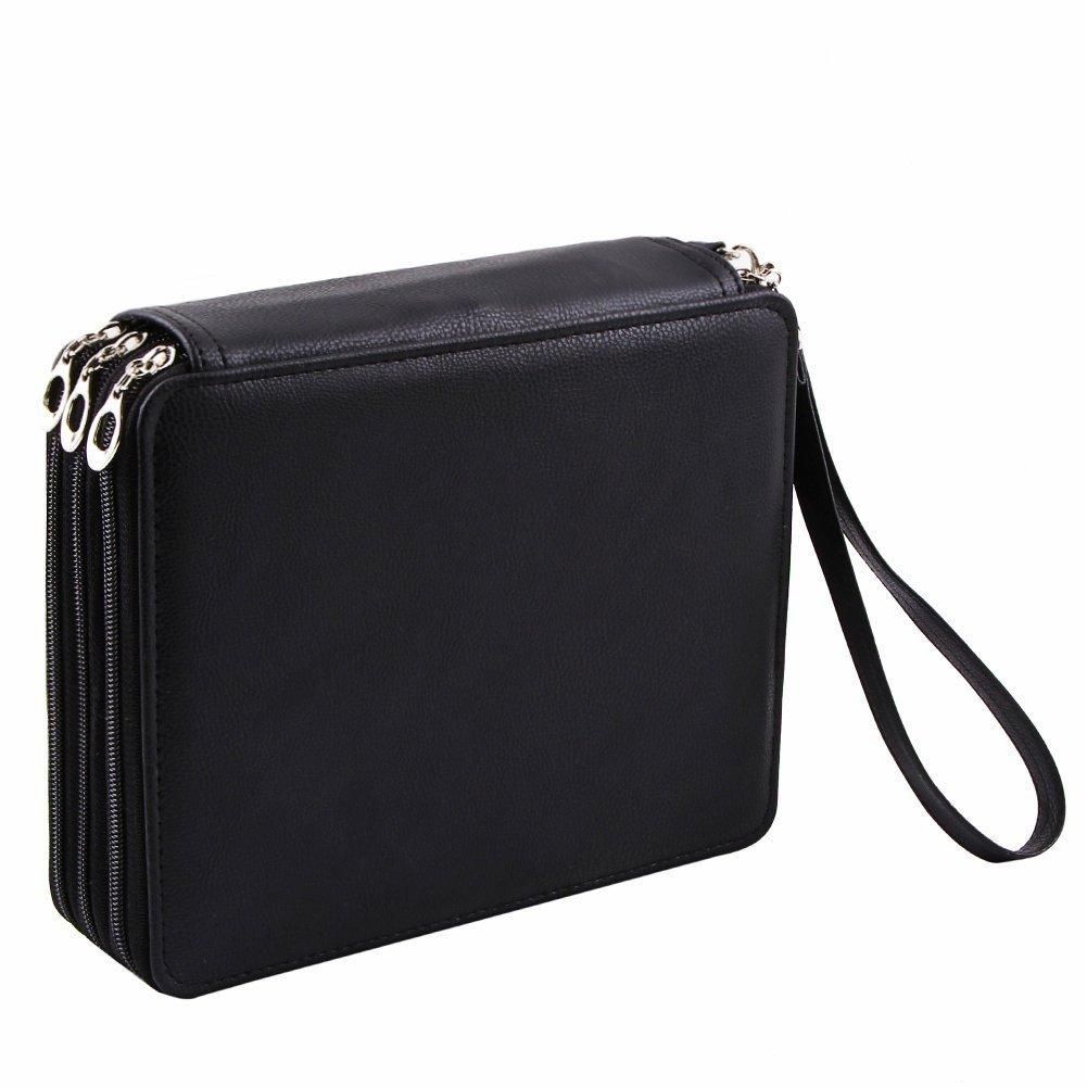 Hot Sale 120 Hole Leather Pencil Case Art Sketch Brush Color Lead 120 Color Storage Pen Curtain Stationery Box