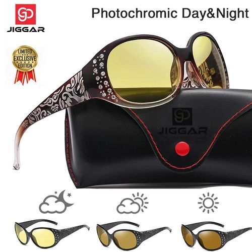 Day & Night Vision Photochromic Polarized Sunglasses