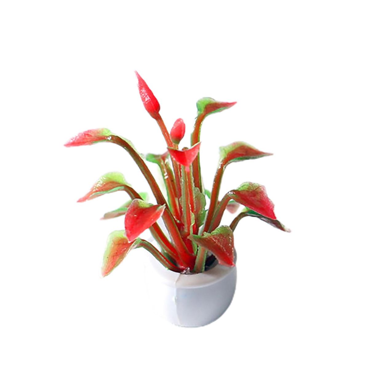 Mini Pot Plant Miniature Pot Plant Accessory Red