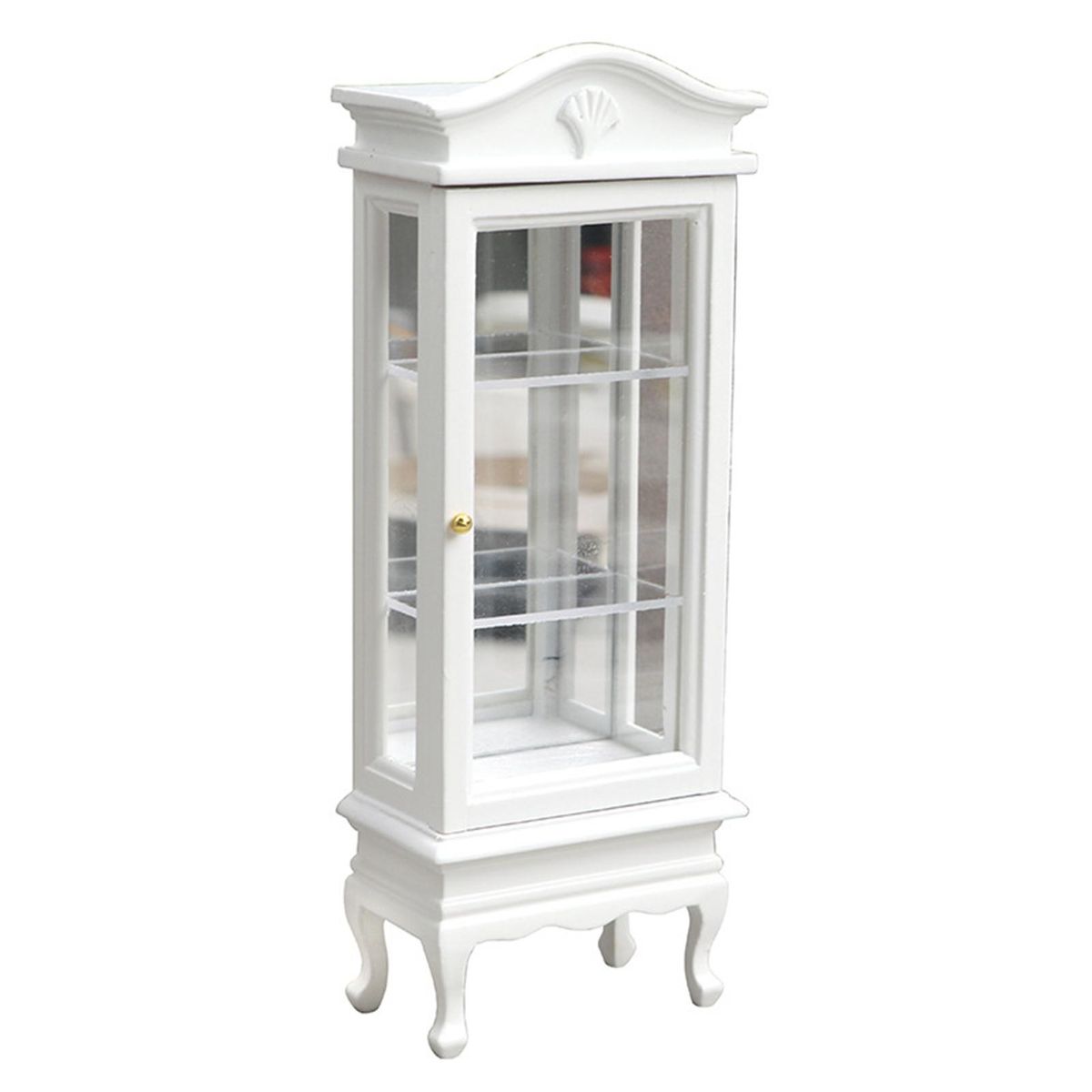 Mini Furniture Model Single Door Miniature Book Shelf White